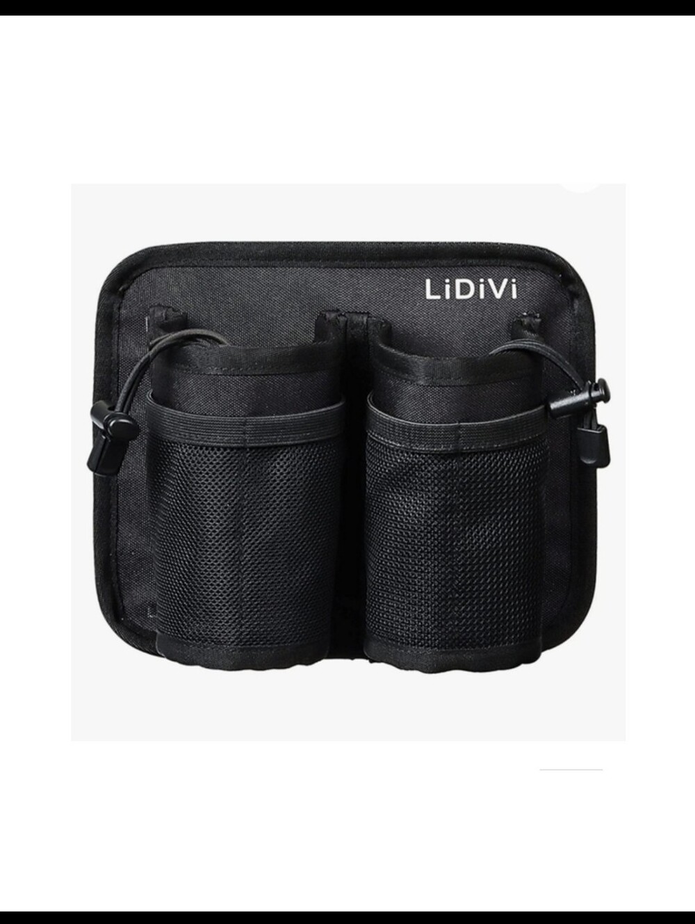 LiDiVi Luggage Travel Cup Holder with Adjustable Velcro, Zipper Pocket a…